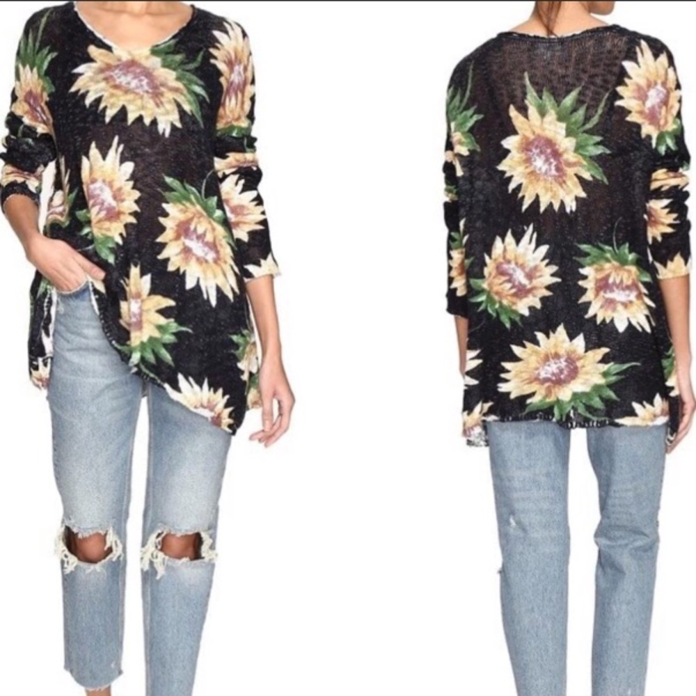 Show Me Your Mumu Overtop Sweater- in Sunflower Dreams Knit - Picture 4 of 16